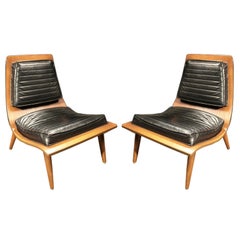 Vintage Sculptural Pair Mid-Century Modern Chairs by Plycraft. Circa 1960