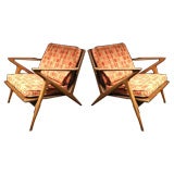 Vintage PAIR Danish Chairs by Poul Jensen for Selig. C 1950's