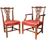 Set Ten George III Style Dining Chairs. Late 19th C