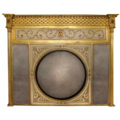 Regency Giltwood Overmantel Mirror by Fentham. Circa 1810