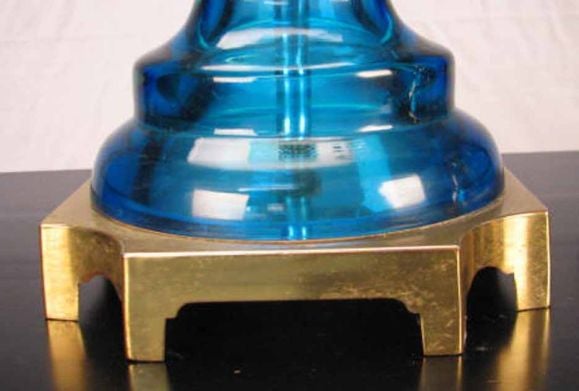 Italian Pair Murano Art Glass Lamps . C 1960's