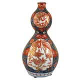 Antique Striking 19th Century Imari Double Gourd Vase