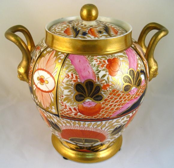 A Spode Jar and Cover, expertly painted in the 