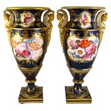 PAIR of Exquisite Coalport Vases c. 1810