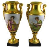 PAIR of Handsome Paris Porcelain Vases, c. 1790