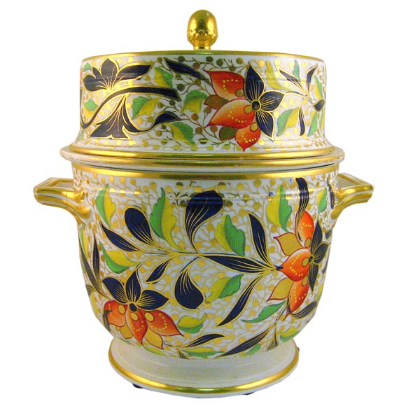 Stunning Derby Fruit Cooler, Liner, 
Cover, c. 1815