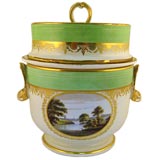 Derby Ice Pail with Fine Landscape Paintings , c. 1790