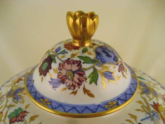 English Ridgeway Footed Ice Pail & Cover, c. 1830 For Sale