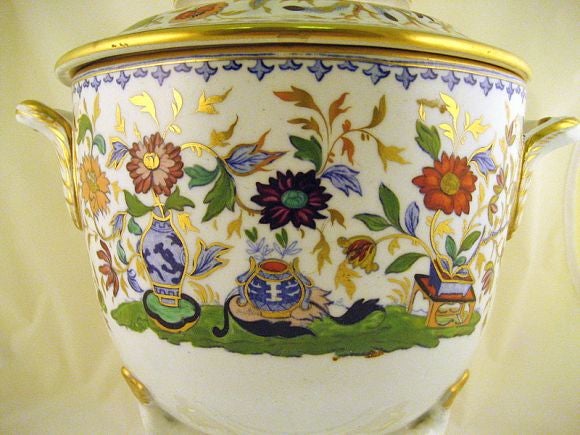 Ridgeway Footed Ice Pail & Cover, c. 1830 For Sale 1