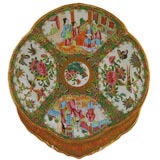 Chinese "Rose Medallion" Porcelain Shell Dish, c. 1830
