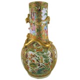 Chinese Bottleneck Vase in "Rose Medallion" Pattern, c. 1870