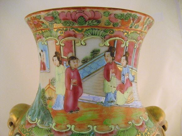 A fine large Chinese Export porcelain vase, designed and decorated in the 