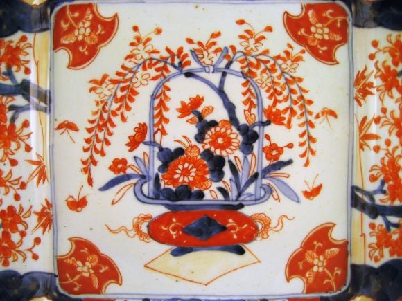 Pair of Imari Square "Picture Frame" Porcelains, c. 1860