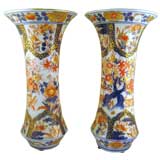 Pair of Imari Trumpet Vases, c. 1870