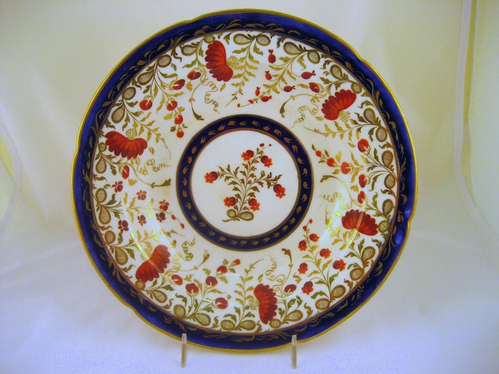 SET of 6 Coalport Porcelain Soup Bowls, c. 1820