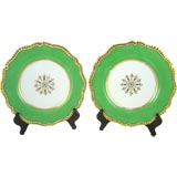PAIR of Flight Barr & Barr Porcelain Luncheon Plates, c. 1820