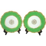 PAIR of Flight Barr & Barr Porcelain Luncheon Plates, c. 1820