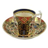 Stunning Derby Porcelain "Queen's Pattern" Cup & Saucer