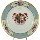 Antique Chamberlain's Worcester Armorial Dinner Plate, c. 1820