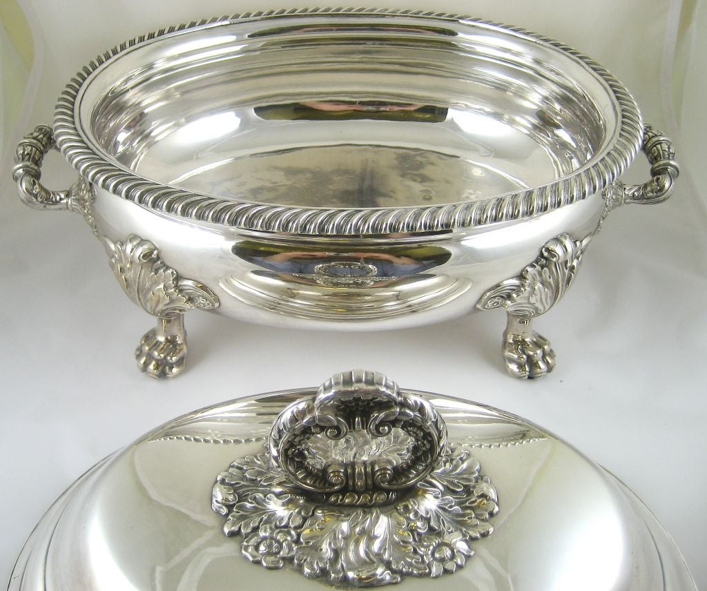 Regency Period Silver-Plate Covered Vegetable Dish, c. 1820 1