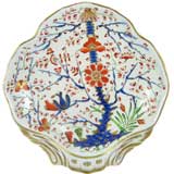 Derby "Cherry Tree" Pattern Shell Dish, c. 1820
