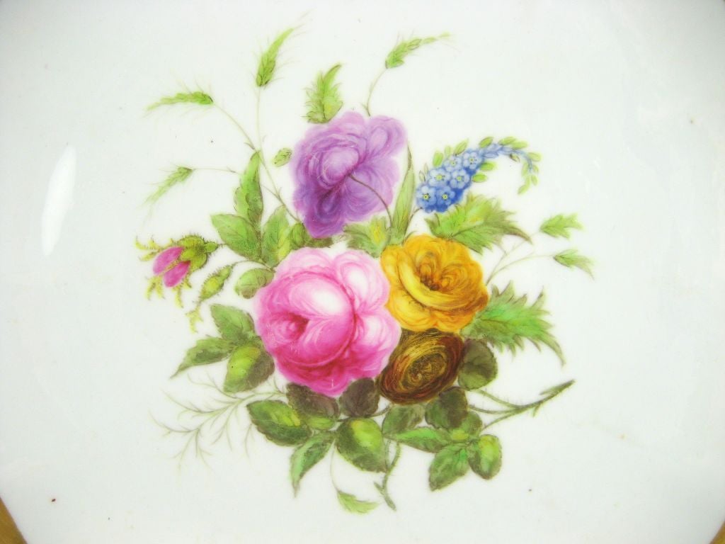 Scalloped Derby Botanical Bowl, c. 1811