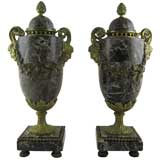 PAIR of Marble and Gilt-Bronze Incense Burners, c. 1890