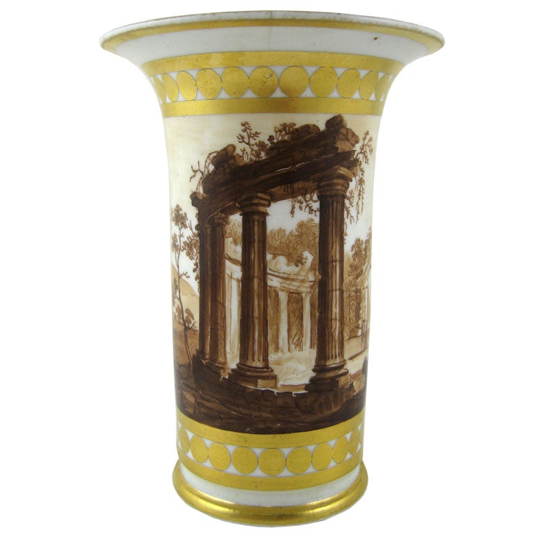 Chamberlain's Worcester Grisaille Spill-Vase, c. 1800 For Sale