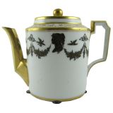 Antique Paris Porcelain  Teapot, c. 1810