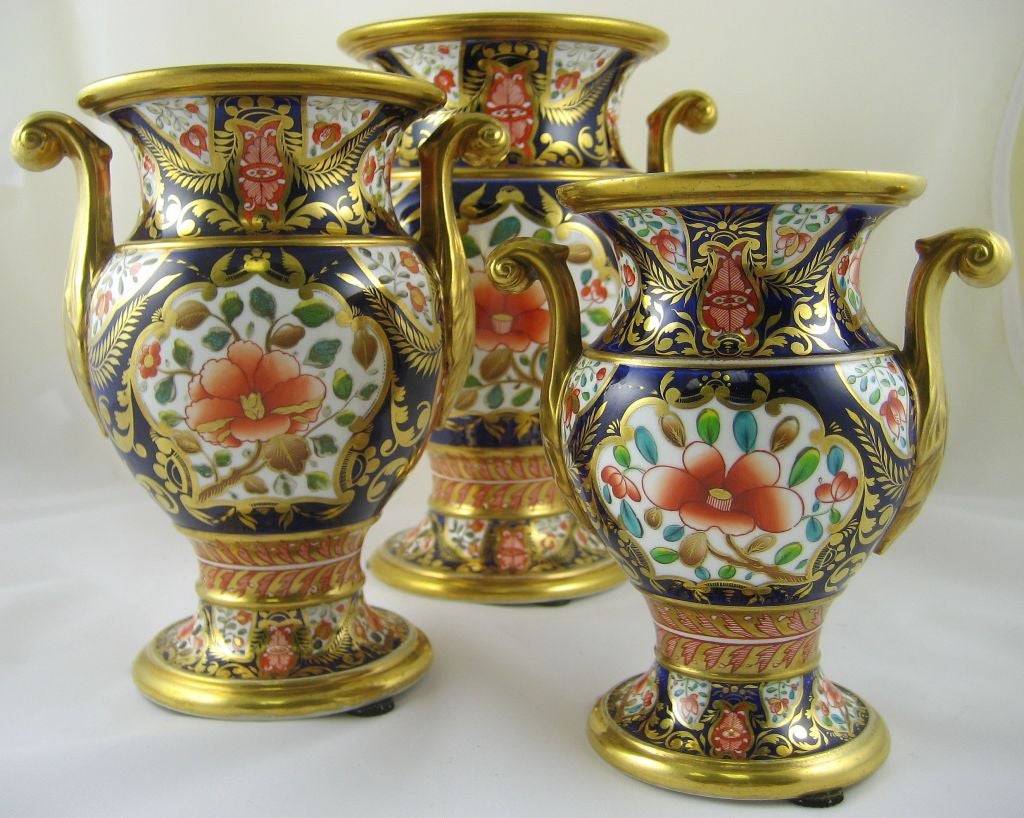 English Spode 5-Piece Garniture in Pattern No. 1216, c. 1810 For Sale