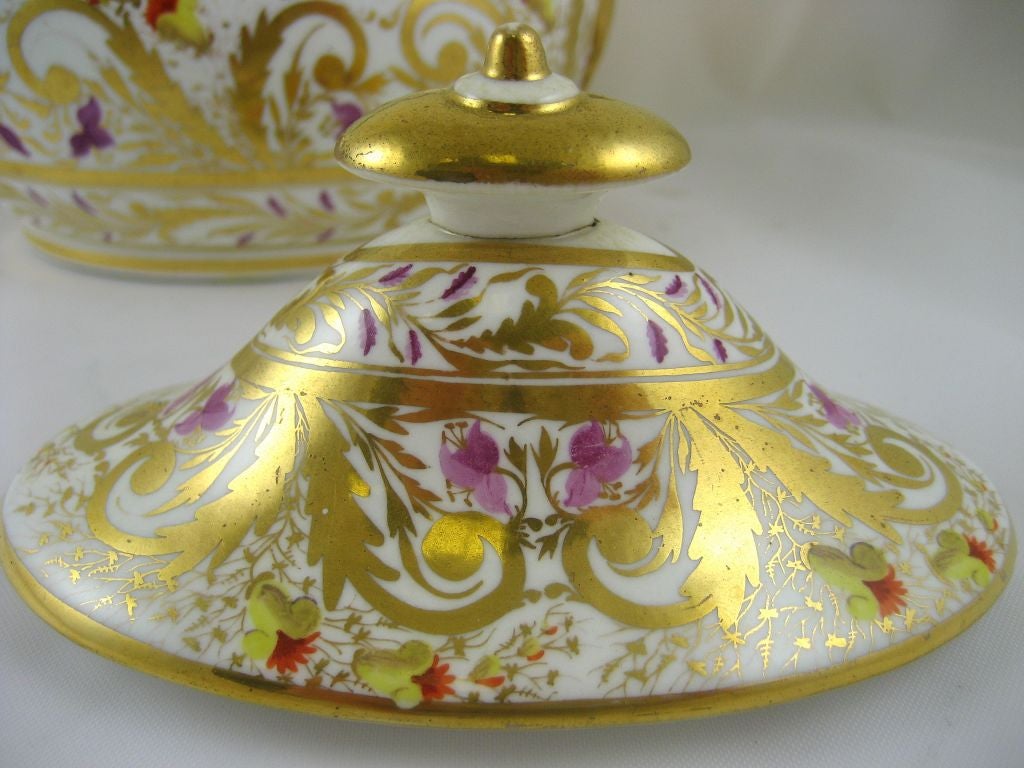 Miles Mason Porcelain Sucrier in Arabesque Design, c. 1804-1813