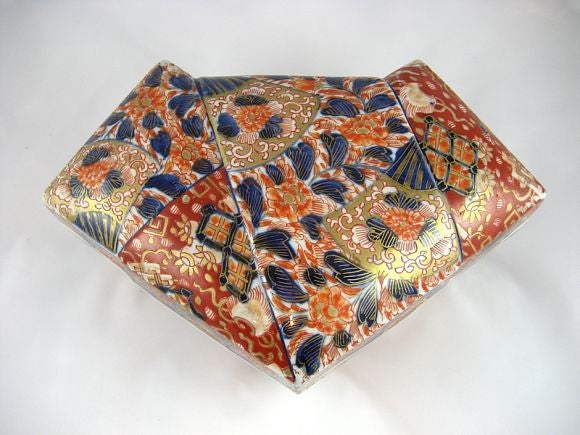 Rare and Fabulous Heart-Shaped Imari Porcelain Box