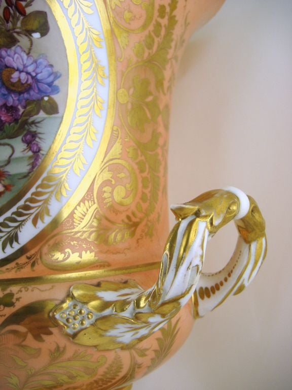 19th Century Derby Botanical Vase, probably by William Pegg c. 1813-1820