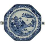 Chinese Blue & White Porcelain Hot Water Dish, c. 1780