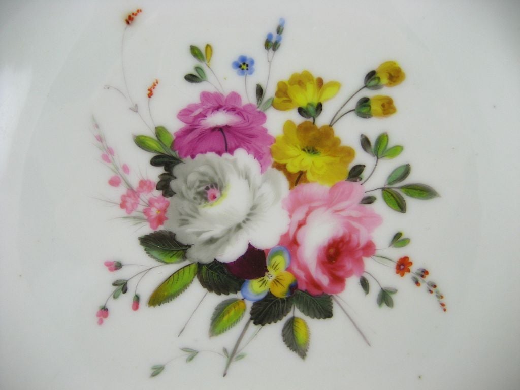 SET of 4 Chamberlain's Worcester Porcelain Plates, c. 1820