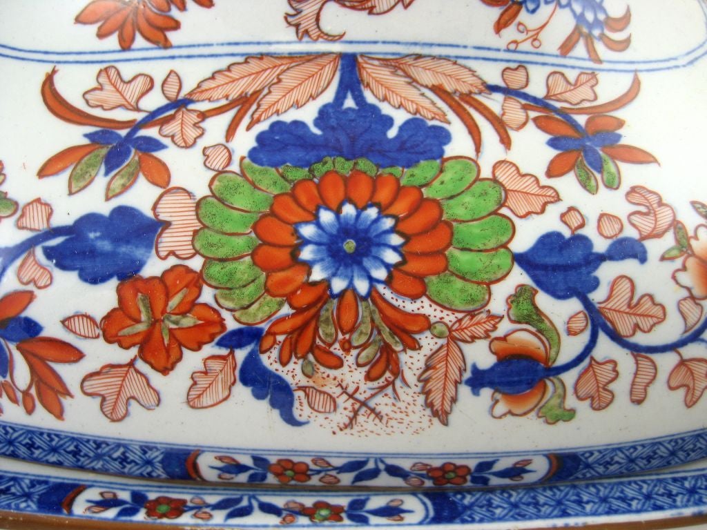 Pair of 19th Century Spode Stone China Covered Vegetable Dishes