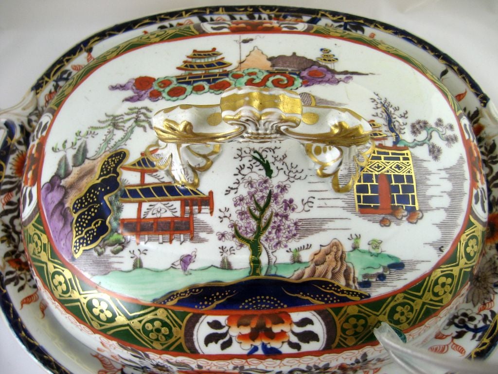 PAIR of Mason's Ironstone Vegetable Dishes & Covers, c. 1835 For Sale 1
