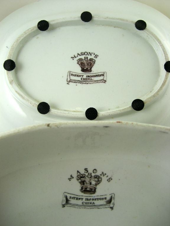 PAIR of Mason's Ironstone Vegetable Dishes & Covers, c. 1835 For Sale 3