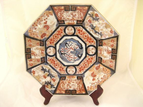 PAIR of Rare Octagonal Pierced Imari Large Plates