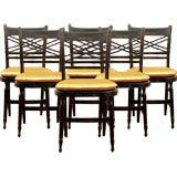 Set of Six New York Sheraton Fancy Chairs,  Circa 1820