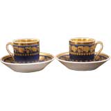 Antique A Pair of Paris Porcelain tasse a litron