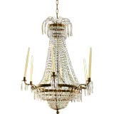 Russian Early 19th Century Crystal and Ormolu Chandelier