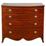 Antique Bow Front Chest of Drawers, New York or Philadelphia, Circa 1805