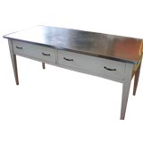 country painted Federal work table