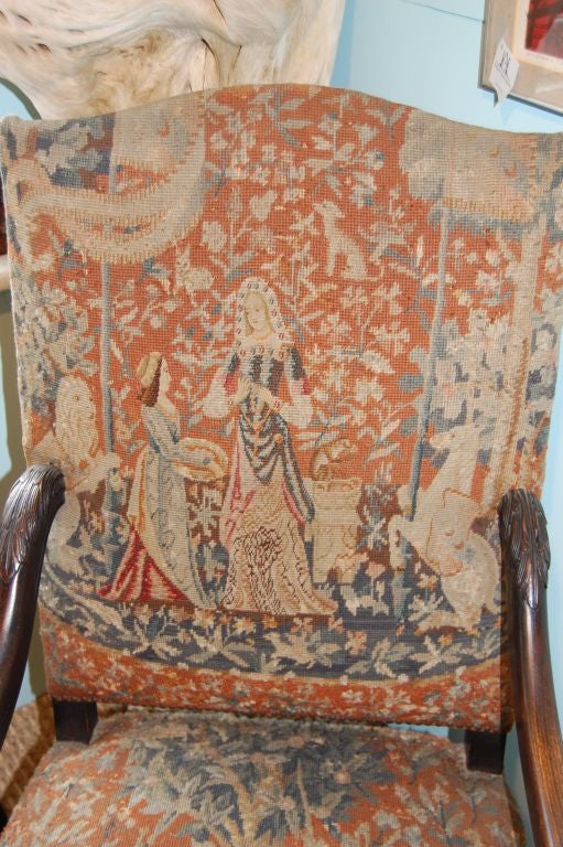 Nedlepoint high back chair