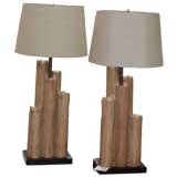 Vintage Pair of multi cylinder lamps