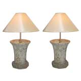 Pair of planter lamps