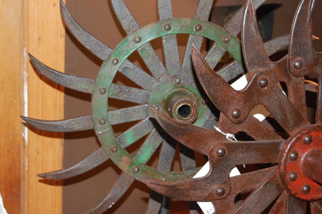 American Pair of 19th C. Sprockets For Sale