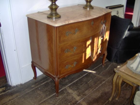 French three drawer chest