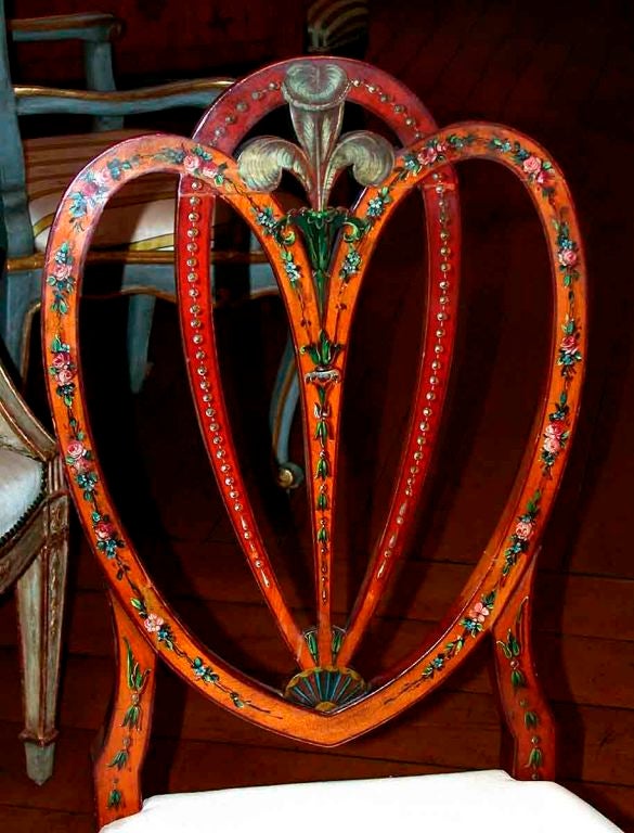 Painted Satinwood Side Chair